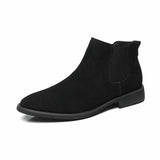 Breathable Autumn And Winter British Style Pointed Suede Short Martin Boots For Men