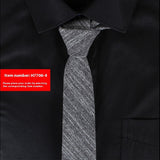 Solid Color Korean Style Narrow Cotton Men's 6cm Formal Wear Business Casual Wedding Tie