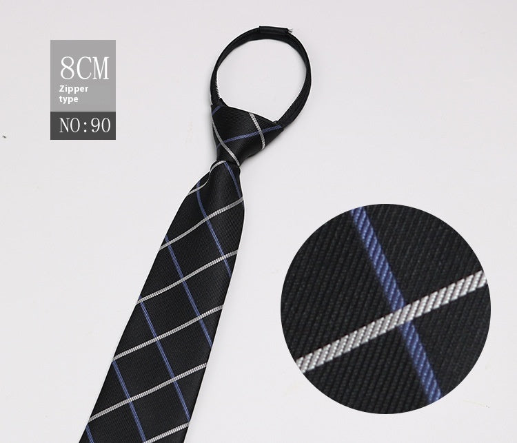 Men's Zip-Tie Striped Necktie