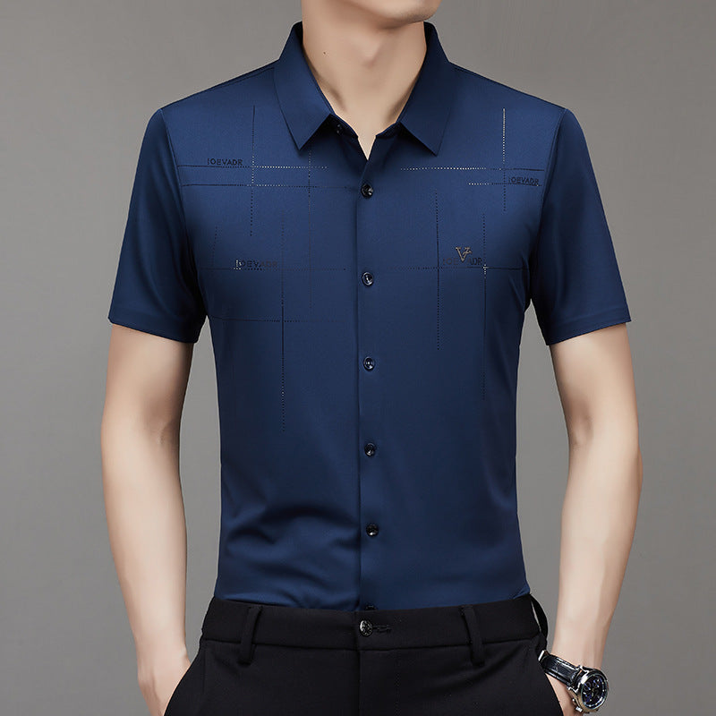 Men's Business Short-Sleeve Shirt — Seamless