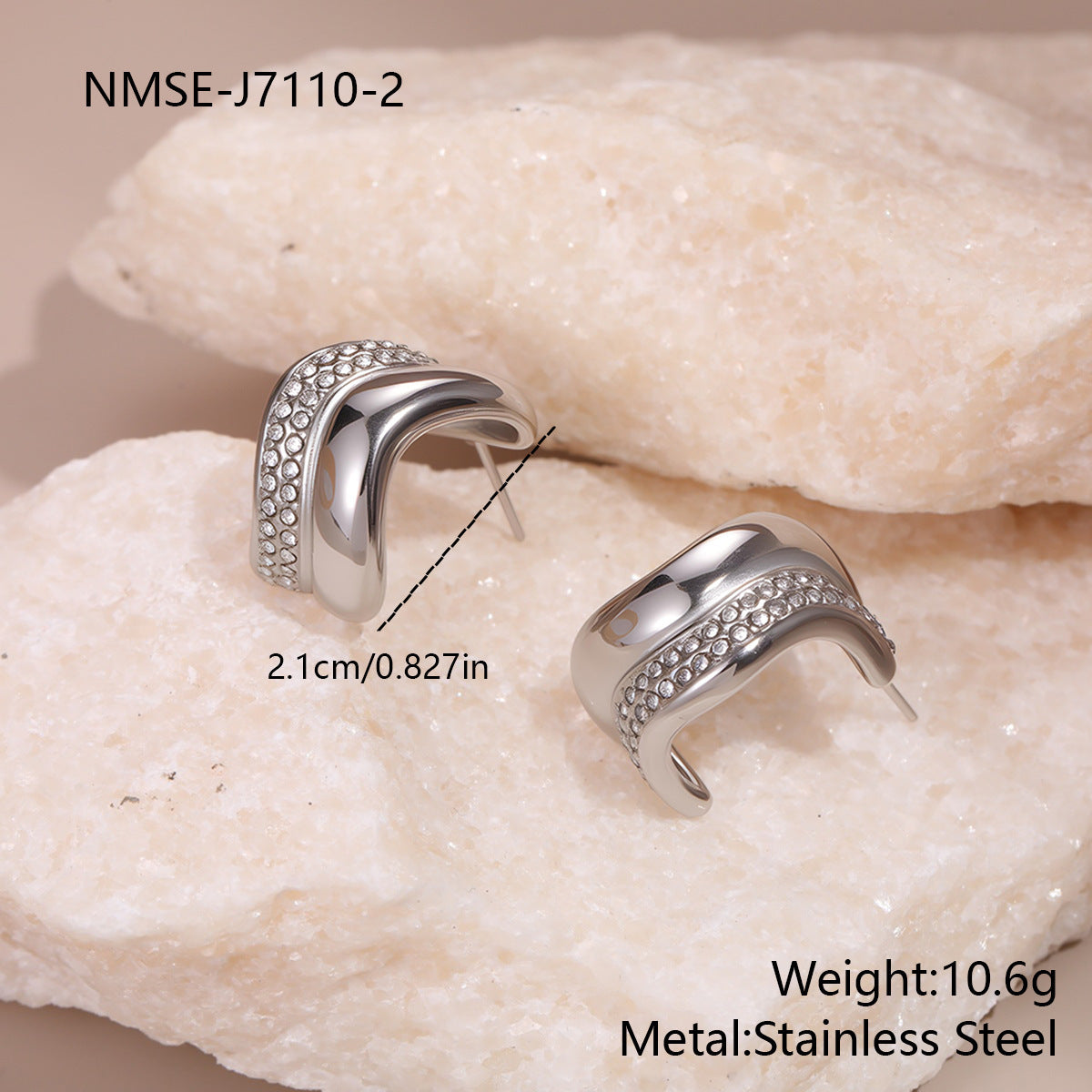 Geometric Diamond Stud Earrings