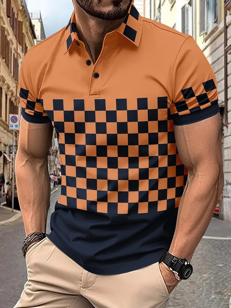 Men's Print Polo — Breathable Fabric