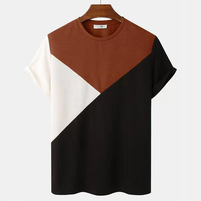 Striped 3D Print Mesh Tee — Geometric