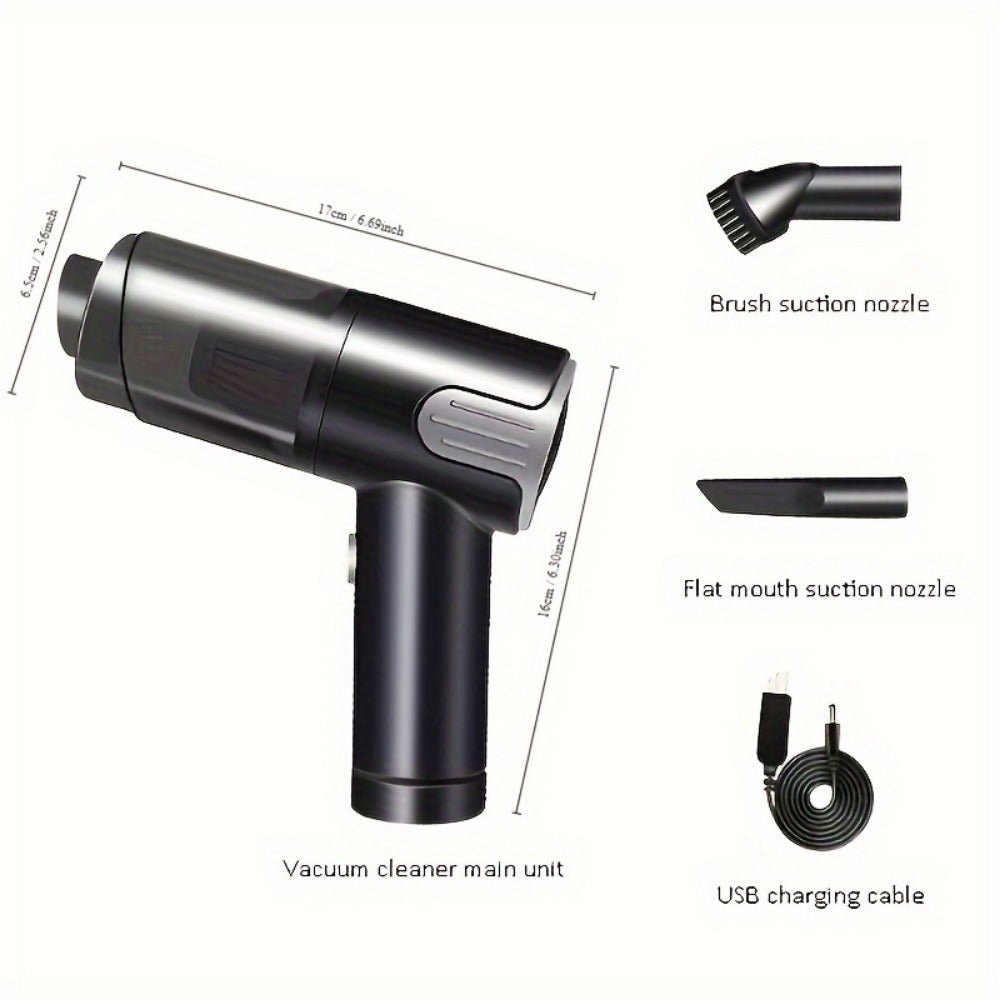 Wireless USB-Charging Mini Car Vacuum