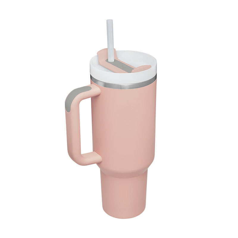 40oz Insulated Tumbler with Handle and Straw