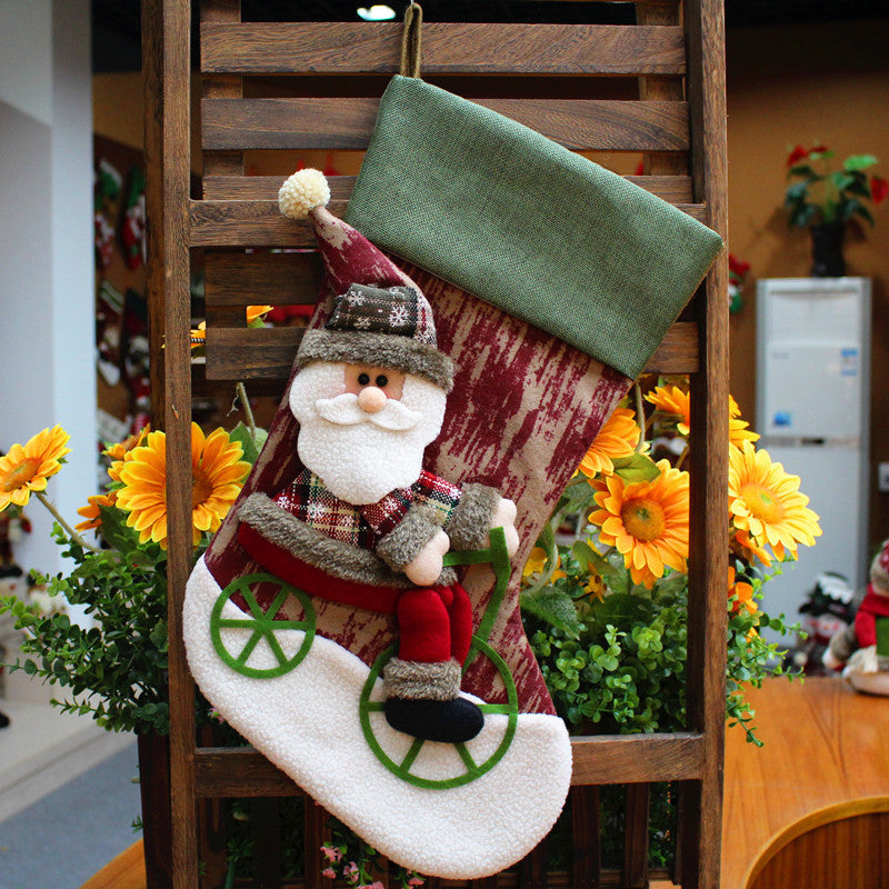 Santa Christmas Stocking Gift Bag