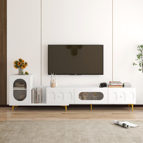 Wood Extendable TV Entertainment Center