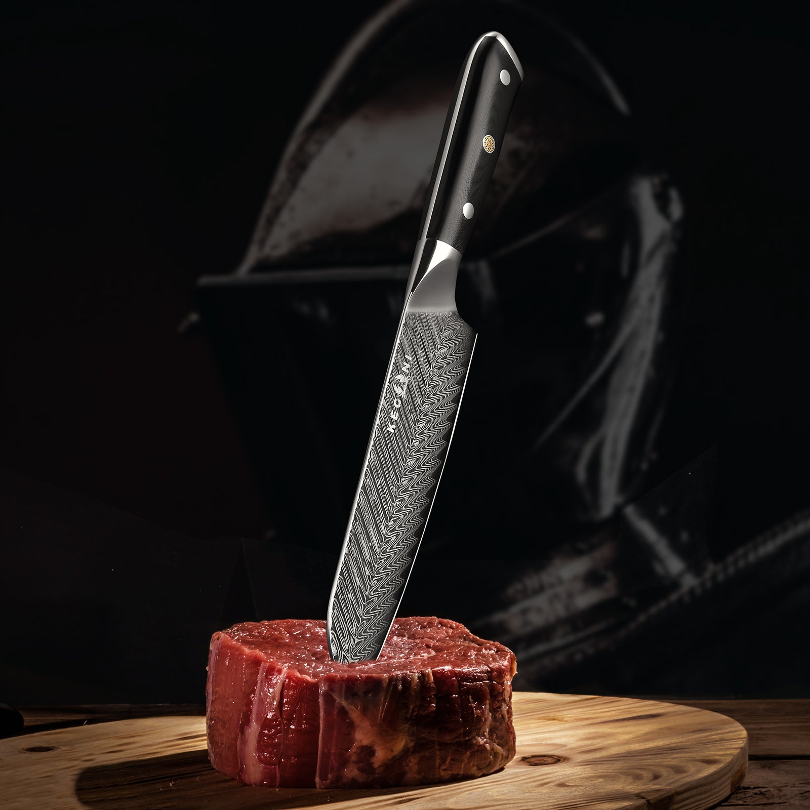 Damascus Steel Santoku Knife with Sheath