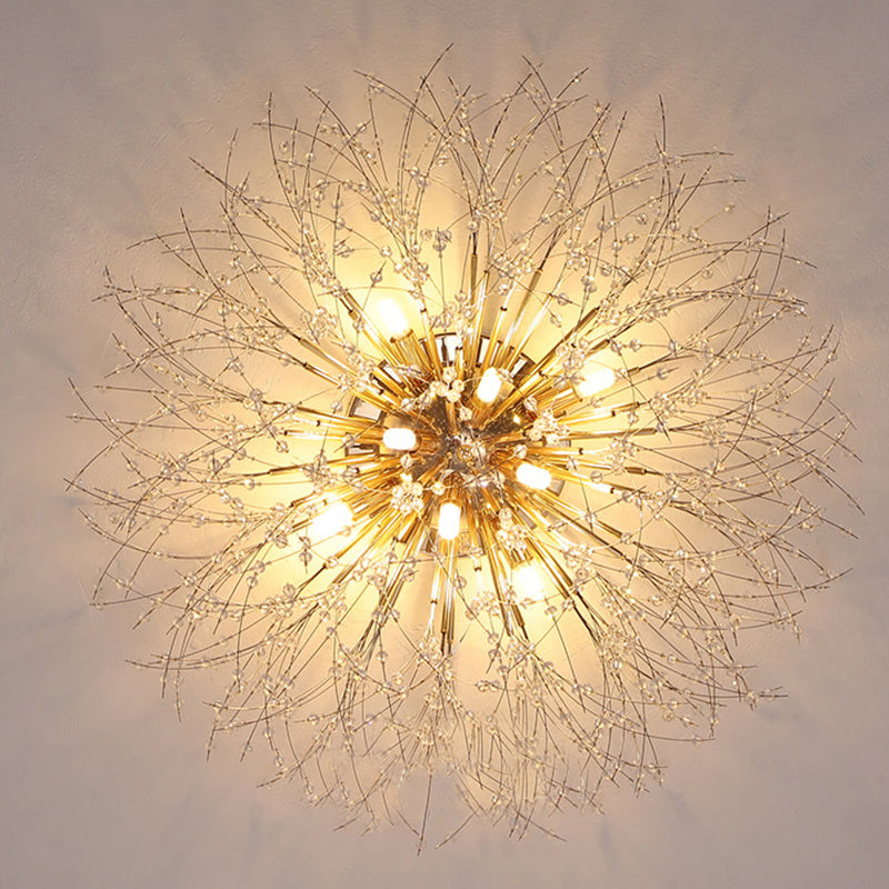 Dandelion Crystal Bedroom Ceiling Lamp
