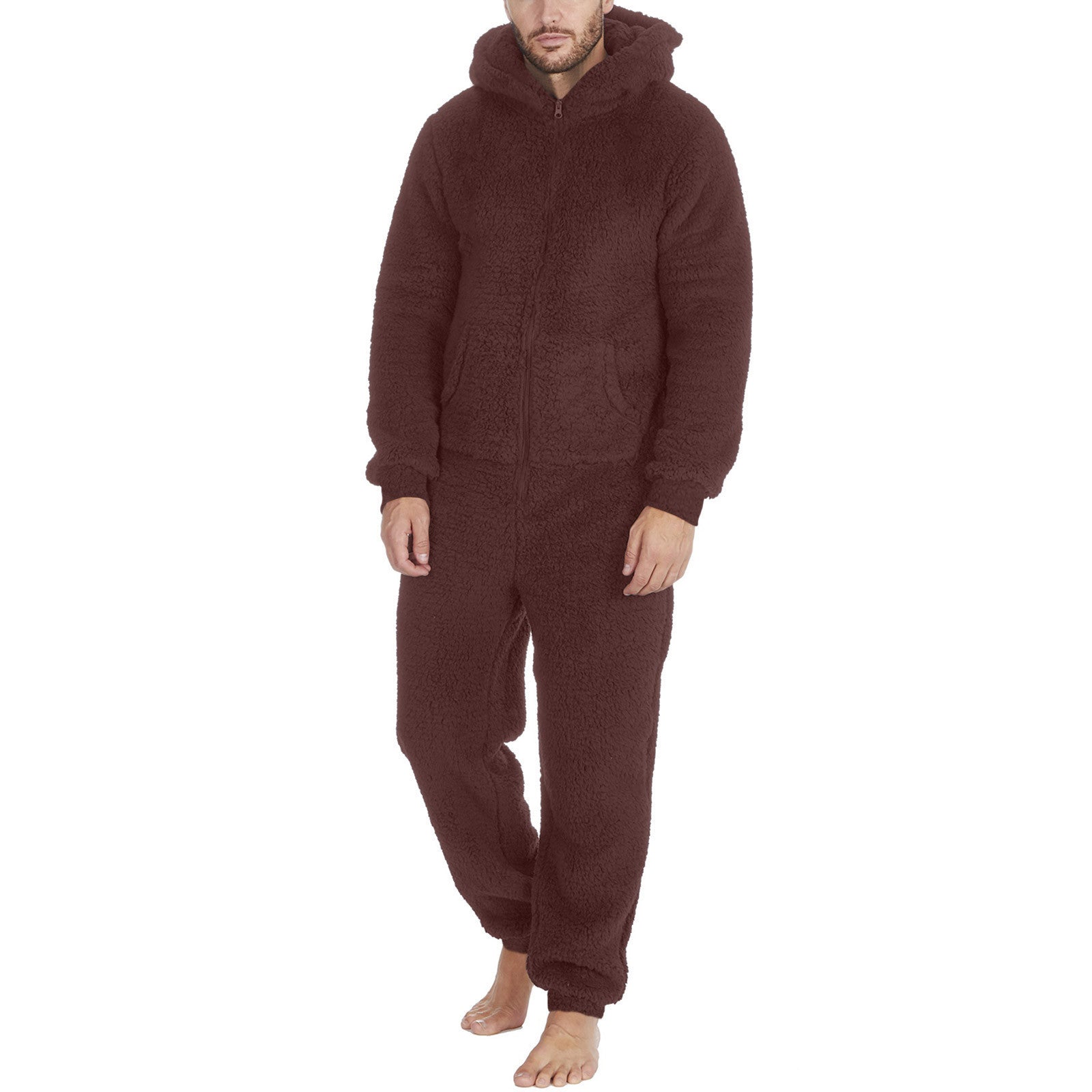 Men's Thermal Plush Pajama Jumpsuit