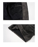 Short Gray Padded Shoulder Denim Coat