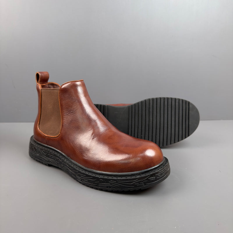 Men's Round-Toe Chelsea Boots