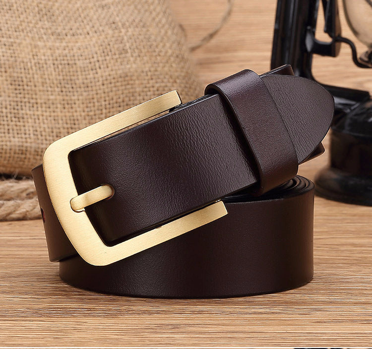 Men's Casual Retro Brass Pin-Buckle Belt