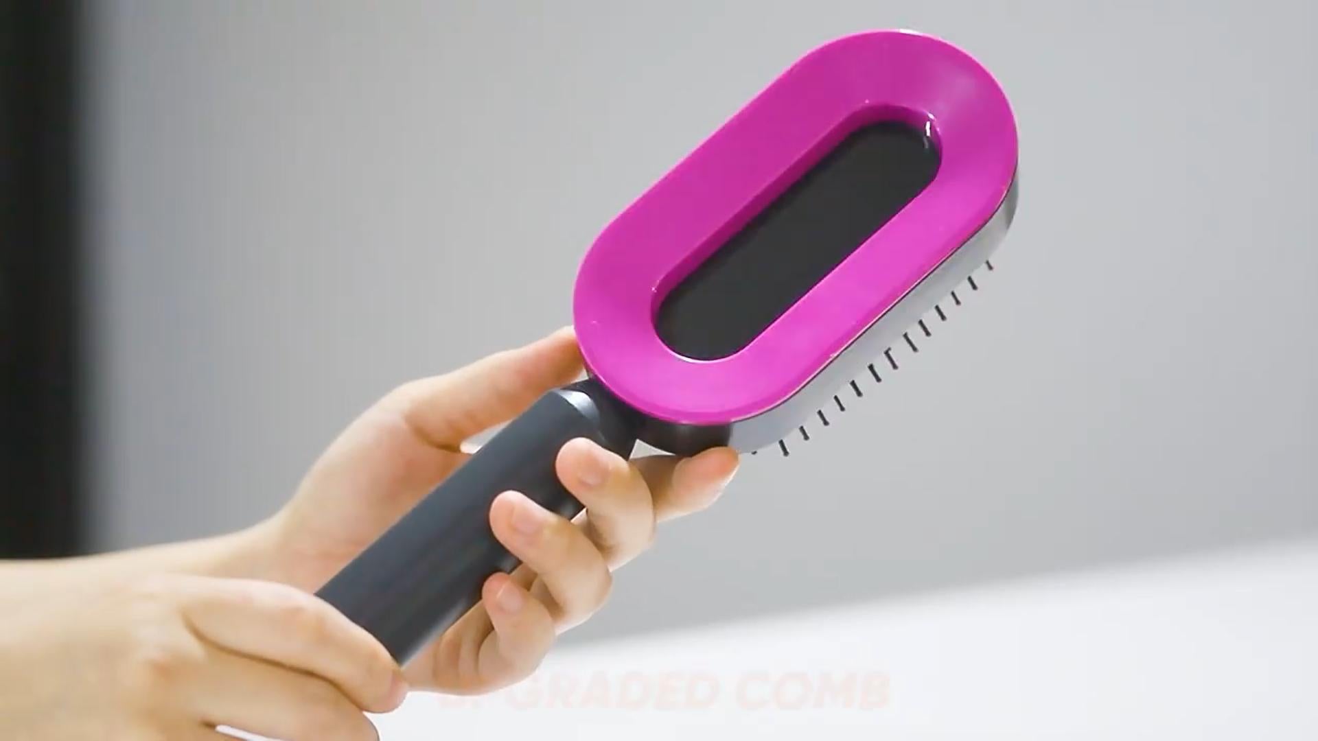 Self-Cleaning Anti-Static Scalp Massage Hairbrush - color options