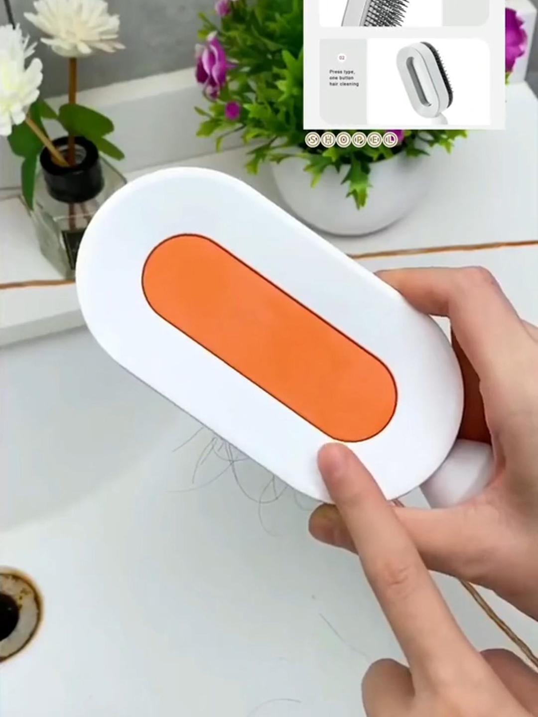 Self-Cleaning Anti-Static Scalp Massage Hairbrush - detail